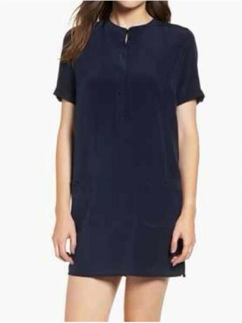 midi shift dresses with short sleeves Mmoneyake Womens Summer Shift Dresses V Neck Ruffle Short Sleeve Midi Dress Solid Color Mini Dress Casual Work Dresses at Amazon Women's Clothing store